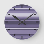 Heather paarse strepen ronde klok (Voorkant)