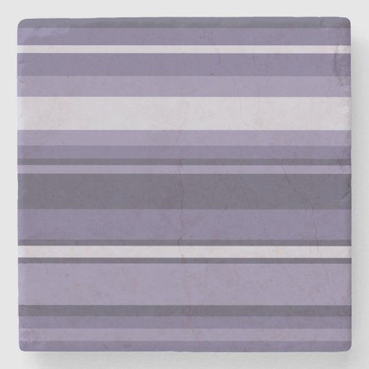 Heather paarse strepen stenen onderzetter (Voorkant)