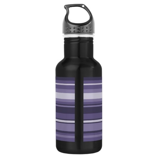Heather paarse strepen waterfles  (Achterkant)