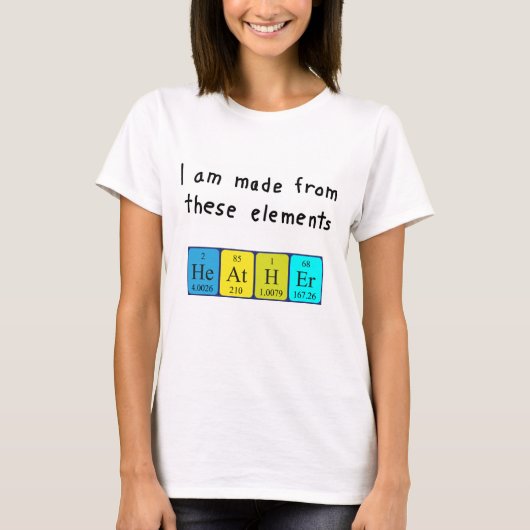 Heather periodiek lijstnaam shirt (Voorkant)