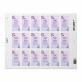 heather periwinkle plum lavender blue Wedding  Etiket (Full Sheet)