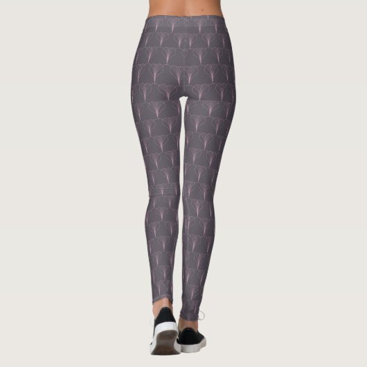 Heather Plum Heart Designer leggings (Achterkant)