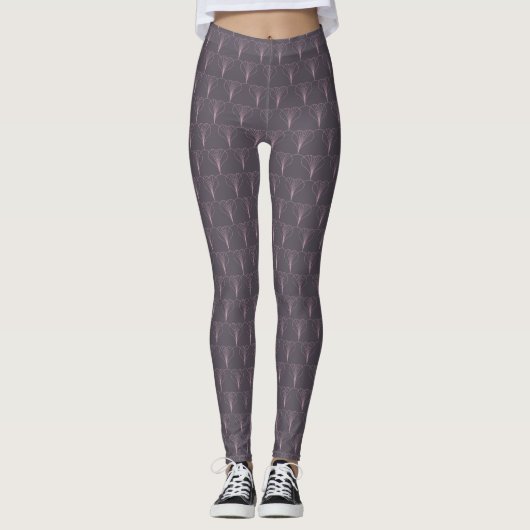 Heather Plum Heart Designer leggings (Voorkant)