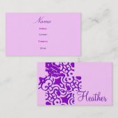Heather Profile Card Visitekaartje (Voorkant / Achterkant)