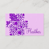 Heather Profile Card Visitekaartje (Achterkant)