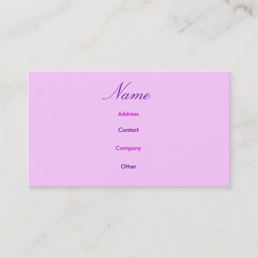 Heather Profile Card Visitekaartje (Voorkant)