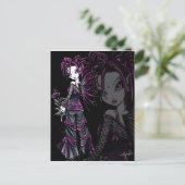 "Heather" Roze Valentijnsdag Flower Fairy Postc Feestdagenkaart (Staand voorkant)