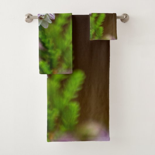 Heather Spring flower evergreen bloom paars wit Bad Handdoek (Insitu)