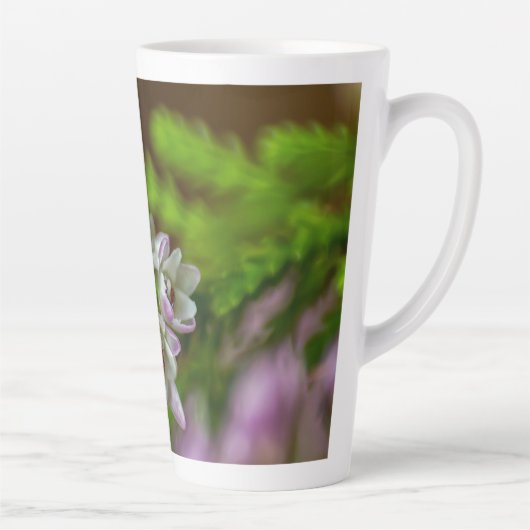 Heather Spring flower evergreen bloom paars wit Latte Mok (Rechts)