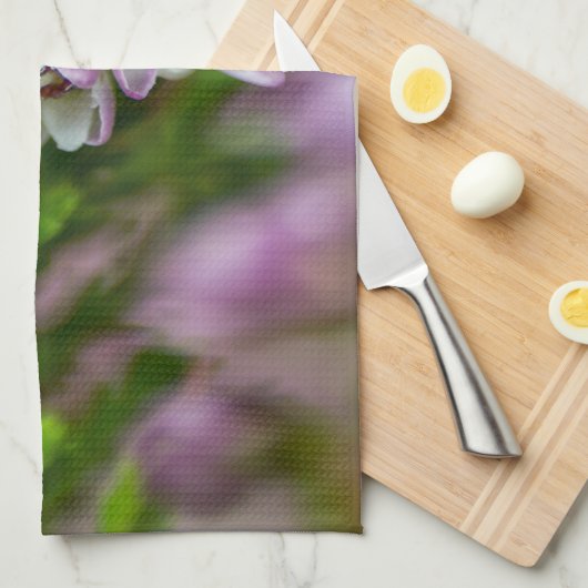 Heather Spring flower evergreen bloom paars wit Theedoek (Quarter Fold)