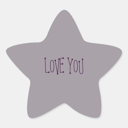 Heather Star Love You Stickers (Voorkant)
