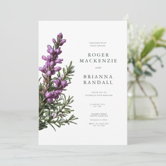 Heather Uitnodiging (Staand voorkant)