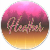 Heather Vorname Name golden pink Aufkleber Sticker (Voorkant)