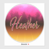 Heather Vorname Name golden pink Aufkleber Sticker (Vel)