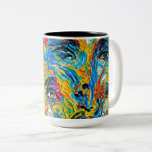 Heather Wycuff- inspired art Tweekleurige Koffiemok (Voorkant rechts)