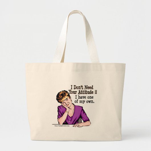 HeatherMPttitude.jpg Grote Tote Bag (Voorkant)