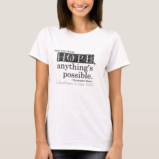 Heathers Hope 2013 tshirt fundraiser (Voorkant)