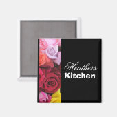 Heathers keuken aangepaste rozen koelkastmagneet magneet (Voorkant / Achterkant)