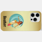 Heather's Surfer Meisje Gouden Telefoon Case (Achterkant (horizontaal))