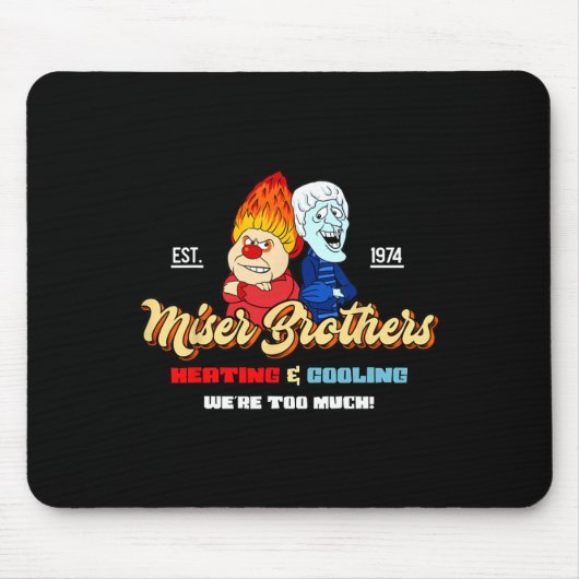 Heating And Cooling Brothers Christmas Retro Muismat (Voorkant)