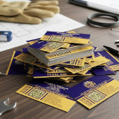 (Heating Cooling, Air Conditioning) Blue Gold HVAC Visitekaartje