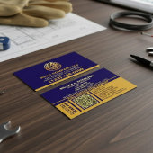 (Heating Cooling, Air Conditioning) Blue Gold HVAC Visitekaartje