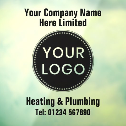 Heating Engineers or Heating & Plumbing Company Raamsticker (Vel 3)