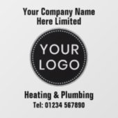 Heating Engineers or Heating & Plumbing Company Raamsticker (Vel)