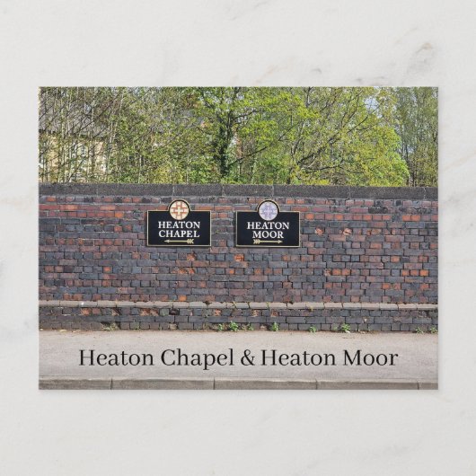 Heaton Chapel & Heaton Moor Briefkaart (Voorkant)