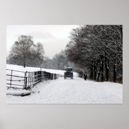 Heaton Park in het Poster Snow