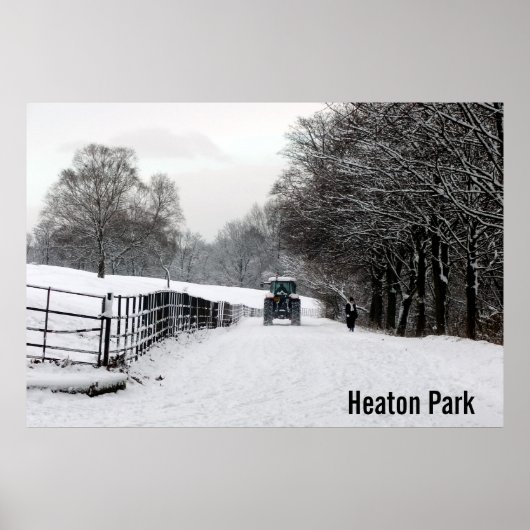 Heaton Park in het Poster Snow (Voorkant)