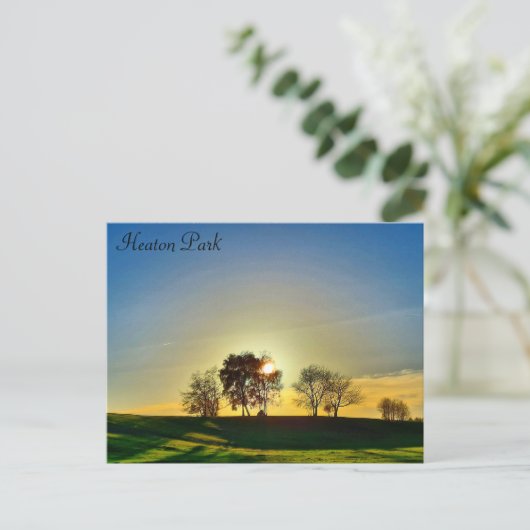 Heaton Park Sunset Briefkaart (Staand voorkant)