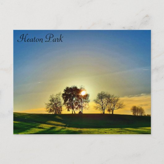 Heaton Park Sunset Briefkaart (Voorkant)