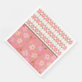 Heats en Bloemrijke Roze Party Servetten (Hoek)