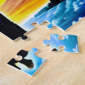 Heaven and Earth Black Christelijk Art Puzzle Legpuzzel (Zijkant)