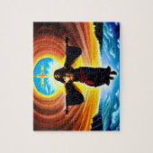 Heaven and Earth Black Christelijk Art Puzzle Legpuzzel (Verticaal)