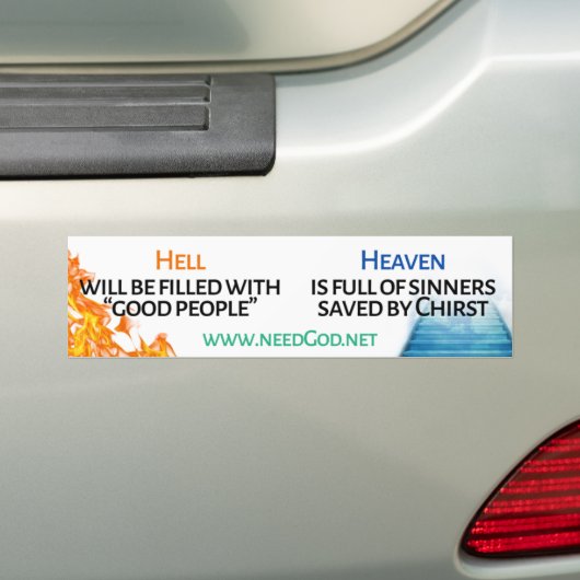 Heaven and Hell Car Decal 2 Bumpersticker (Op auto)