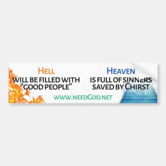 Heaven and Hell Car Decal 2 Bumpersticker