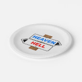 Heaven and Hell Direction Sign Papieren Bordje (Gekanteld)