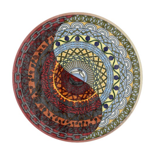 Heaven and Hell Glass Cutting Board Snijplank (Voorkant)