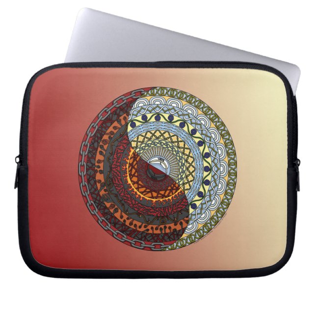 Heaven and Hell Laptop Hoesje Sleeve (Voorkant)