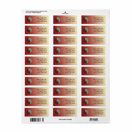 Heaven and Hell Return Address Label (Full Sheet)