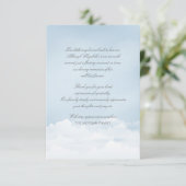 Heaven Bereavement - Hartelijk dank Bedankkaart (Staand voorkant)