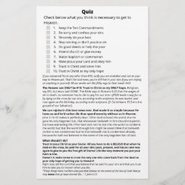 Heaven Bible Quiz Flyer