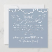 Heaven blue baby Labor & Delivery NICU Hospital  Bedankkaart (Voorkant)