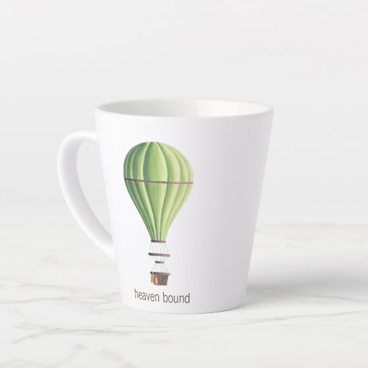 Heaven Bound  Green Hot Air ballon Latte Mok (Linkerhoek)