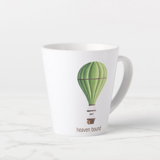 Heaven Bound  Green Hot Air ballon Latte Mok (Rechterhoek)
