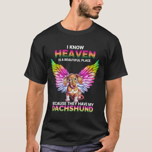 Heaven Dachshund T-shirt (Voorkant)