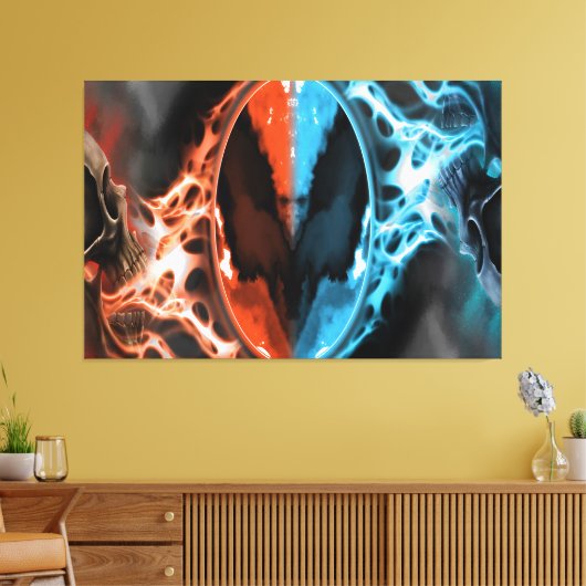 Heaven en Hell Canvas Afdruk (Insitu (Woonkamer))