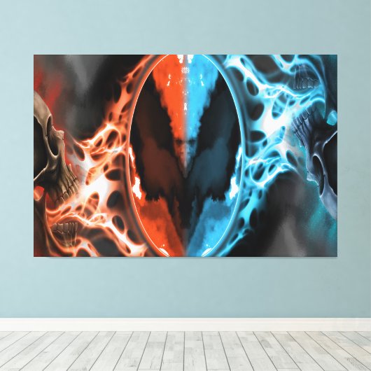 Heaven en Hell Canvas Afdruk (Insitu (Houten vloer))